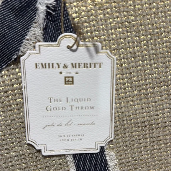 NWT Pottery Barn Emily & Meritt Textured Throw Blanket - Picture 4 of 4